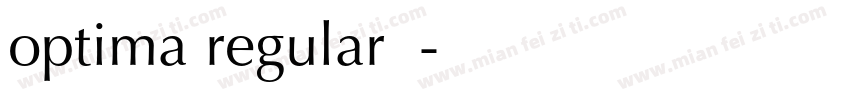 optima regular字体字体转换